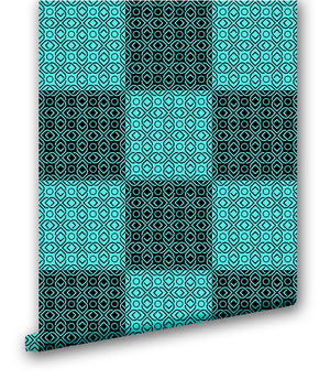 Plaid in Teal - Wallpapers.com